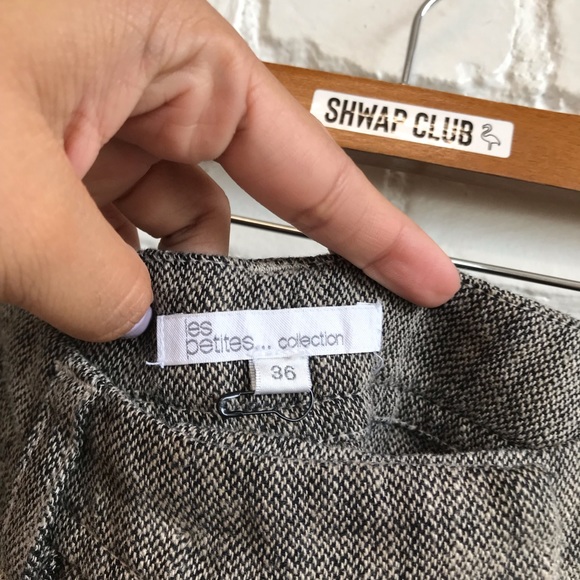 LES PETITES COLLECTION thick brown knit dress shorts - Picture 3 of 3